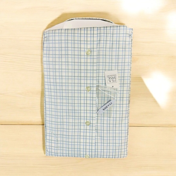 Jos. A. Bank Reserve Men’s Dress Shirt 20-36 Blue Windowpane Plaid NWT - Picture 3 of 5